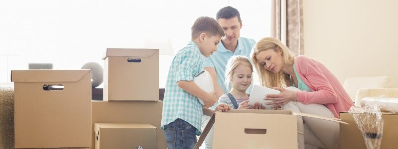 entire family packing a survival kit