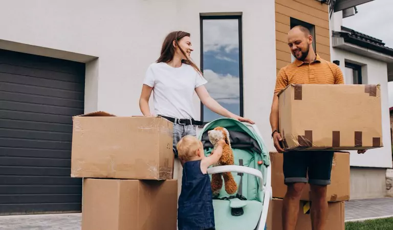 couple just reached at their new house in Adelaide